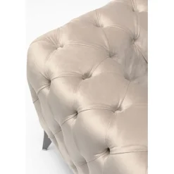 Fauteuil Bellissima velours taupe 120cm><noscript><img width=