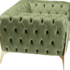 Fauteuil Bellissima velours vert 120cm><noscript><img width=