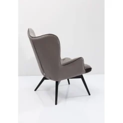 Fauteuil Black Vicky velours gris><noscript><img width=