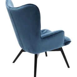 Fauteuil Black Vicky velours pétrole><noscript><img width=