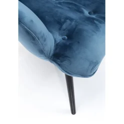 Fauteuil Black Vicky velours pétrole><noscript><img width=