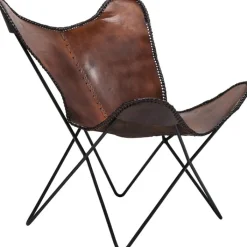 Fauteuil Butterfly marron eco.><noscript><img width=