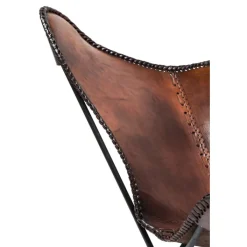 Fauteuil Butterfly marron eco.><noscript><img width=