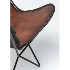 Fauteuil Butterfly marron eco.><noscript><img width=