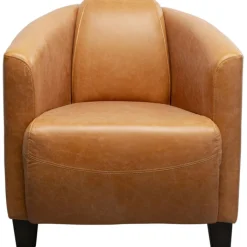 Fauteuil Cigar Lounge cuir marron clair>KARE Design Best