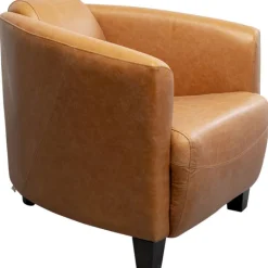 Fauteuil Cigar Lounge cuir  marron clair>KARE Design Best