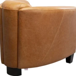 Fauteuil Cigar Lounge cuir  marron clair><noscript><img width=