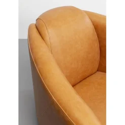 Fauteuil Cigar Lounge cuir  marron clair><noscript><img width=
