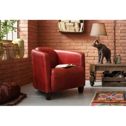 Fauteuil Cigar Lounge rouge>KARE Design Online