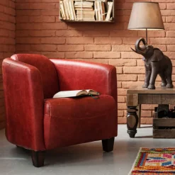 Fauteuil Cigar Lounge rouge><noscript><img width=