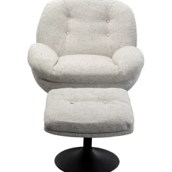 Fauteuil pivotant + repose-pieds Stanford>KARE Design Outlet