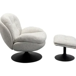 Fauteuil pivotant + repose-pieds Stanford><noscript><img width=