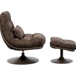Fauteuil pivotant + repose-pieds Montreal>KARE Design Clearance