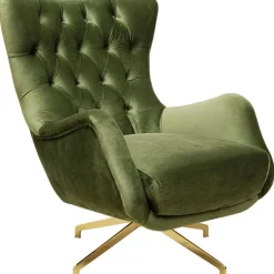 Fauteuil pivotant Bellissima velours vert>KARE Design Hot