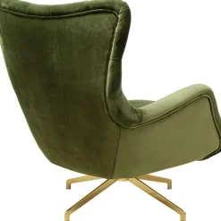 Fauteuil pivotant Bellissima velours vert><noscript><img width=