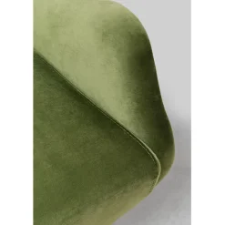 Fauteuil pivotant Bellissima velours vert><noscript><img width=