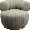 Fauteuil pivotant Couture Stripes bleu>KARE Design Clearance