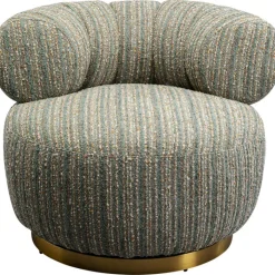 Fauteuil pivotant Couture Stripes bleu>KARE Design Clearance