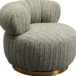 Fauteuil pivotant Couture Stripes bleu>KARE Design Clearance