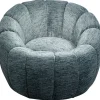 Fauteuil pivotant Fiori bleu>KARE Design Discount