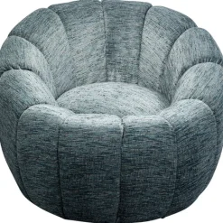 Fauteuil pivotant Fiori bleu>KARE Design Discount