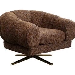 Fauteuil pivotant Janno marron>KARE Design Best