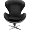 Fauteuil pivotant Lounge noir Grafite>KARE Design New