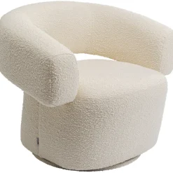 Fauteuil pivotant Maye crème><noscript><img width=