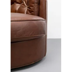 Fauteuil pivotant Music Hall cuir marron><noscript><img width=