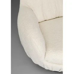 Fauteuil pivotant Nube bouclé><noscript><img width=