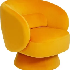 Fauteuil pivotant Orion jaune>KARE Design