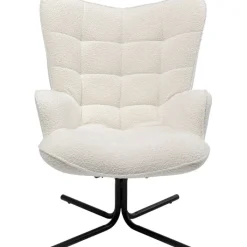Fauteuil pivotant Oscar Bouclé crème>KARE Design Sale