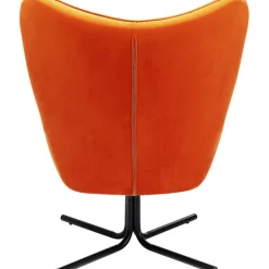 Fauteuil pivotant Oscar velours orange><noscript><img width=