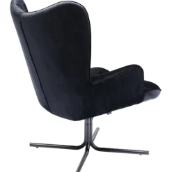 Fauteuil pivotant Oscar velours noir><noscript><img width=
