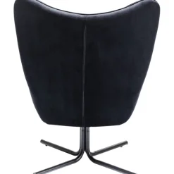Fauteuil pivotant Oscar velours noir><noscript><img width=