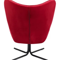 Fauteuil pivotant Oscar velours rouge><noscript><img width=