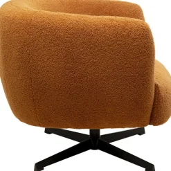 Fauteuil pivotant Peony Fuzzy Caramello><noscript><img width=