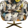 Fauteuil pivotant Peony Flower jaune>KARE Design Hot