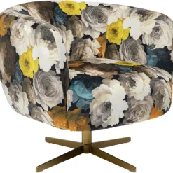 Fauteuil pivotant Peony Flower jaune><noscript><img width=