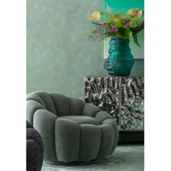 Fauteuil pivotant Peppo Bloom Melange vert>KARE Design Outlet