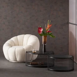 Fauteuil pivotant Peppo Bloom blanc>KARE Design Hot