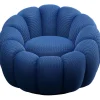 Fauteuil pivotant Peppo Bloom bleu>KARE Design Discount