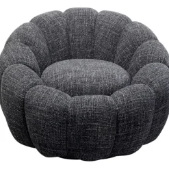 Fauteuil pivotant Peppo Bloom Melange noir>KARE Design Online