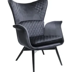 Fauteuil Tudor Velvet noir><noscript><img width=