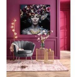 Fauteuil Water Lily doré-gris>KARE Design Sale
