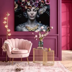 Fauteuil Water Lily doré-rosé><noscript><img width=