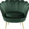Fauteuil Water Lily doré-vert>KARE Design Outlet