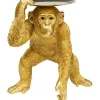 Figurine décorative Butler Playing Chimp doré 52cm>KARE Design Clearance