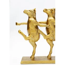 Figurine décorative Dancing Cows doré 40cm><noscript><img width=