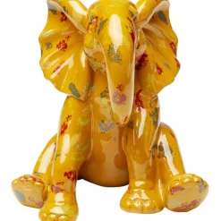 Figurine décorative Elephant Dots jaune 18cm>KARE Design Online